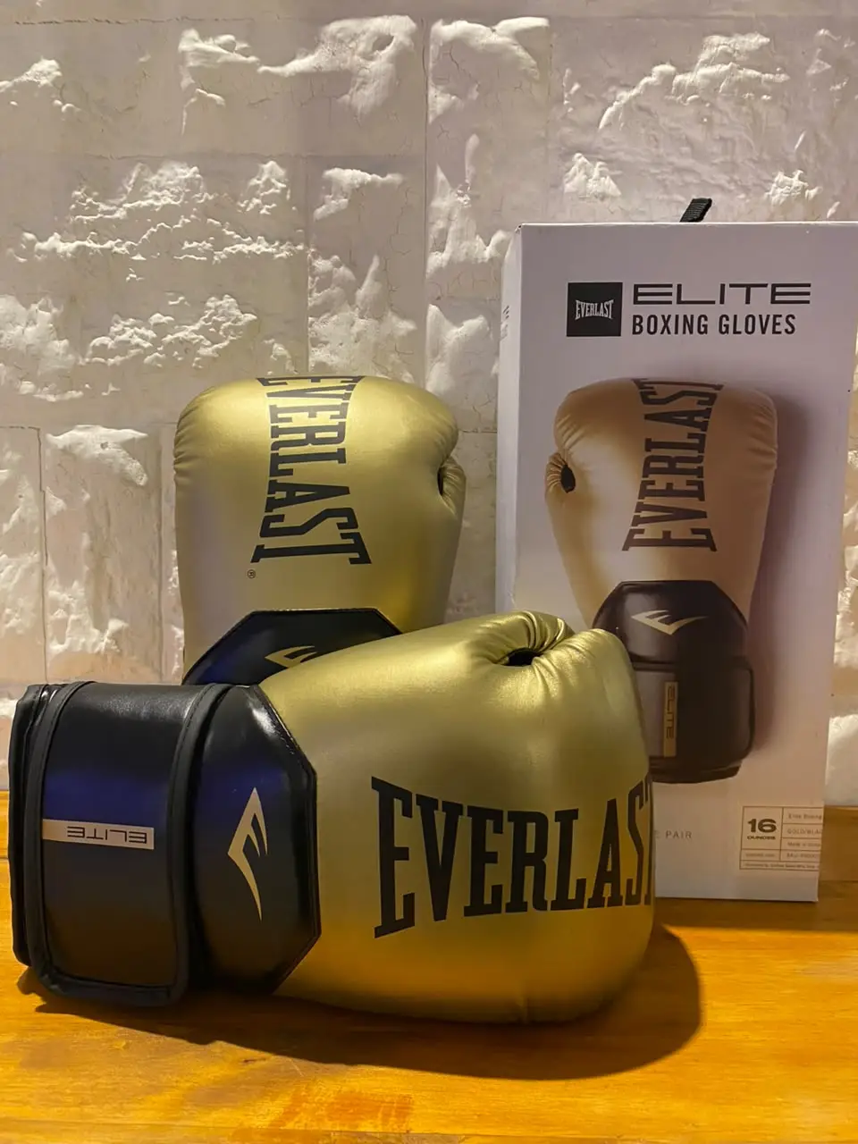 Guantes Everlast Elite Dorado